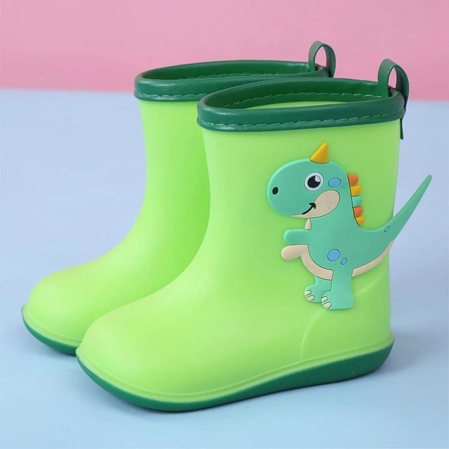 Toddler Kids Rain Boots Shoes Boys Girls Water Shoes Baby Cute Cartoon Dinosaur Print Rain Boots Girl Dress Shoes