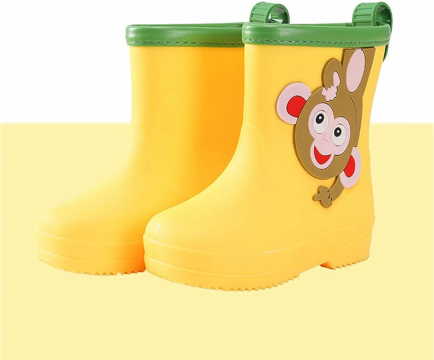 Toddler Rain Boots Boys Girls Giraffe Cartoon Rain Boots Kids Short Rainboots Easy-on Lightweight and Kids Water Shoes