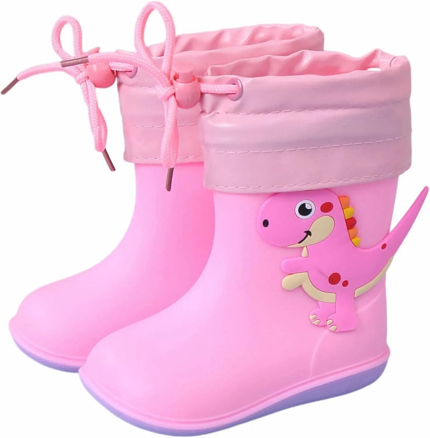 Toddler Rain Boots Waterproof Rubber Boots Kids Dinosaur Rain Boots For Girls Boys Unisex-Child Outdoor Rain Boots Boy