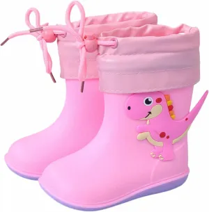 Toddler Rain Boots Waterproof Rubber Boots Kids Dinosaur Rain Boots For Girls Boys Unisex-Child Outdoor Rain Boots Boy