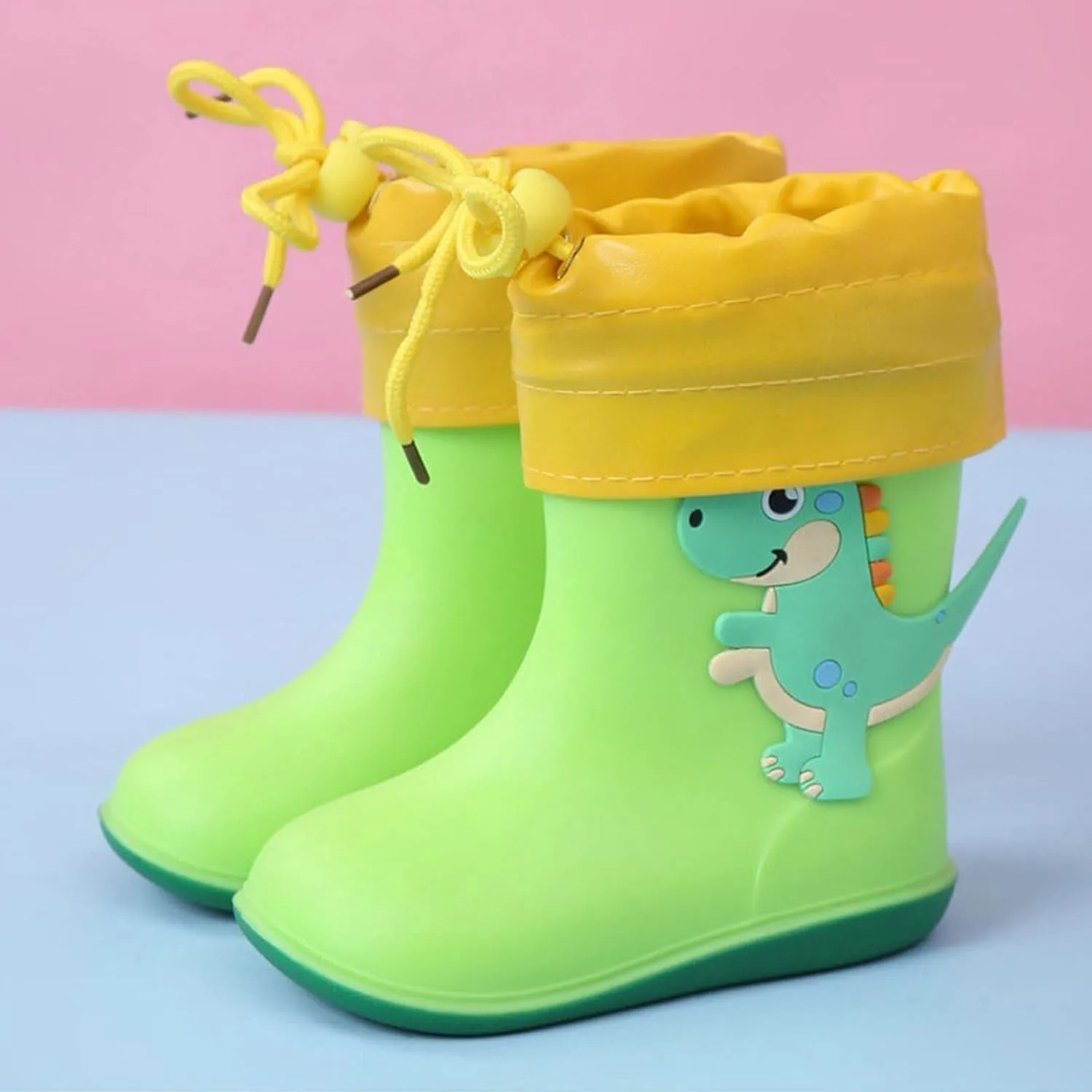 Toddler Rain Boots Waterproof Rubber Boots Kids Dinosaur Rain Boots for Girls Boys,Unisex-Child Water Shoes for Kids
