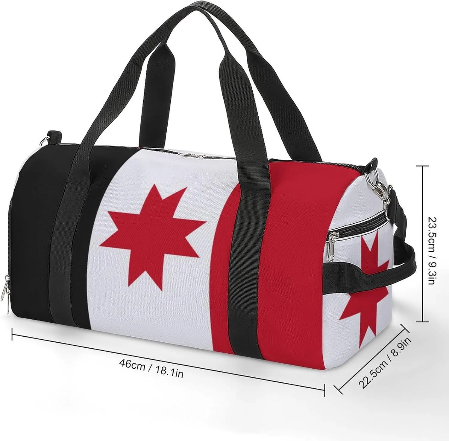 Udmurtia Flag Gym Duffel Bag for Boys Girls Waterproof with Shoe Compartment