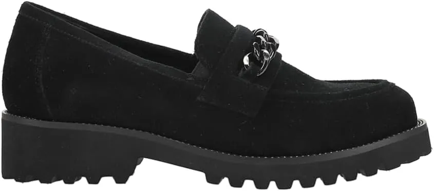 VANELi Womens Zoxfo Slip On Lug Sole Loafers Casual - Black