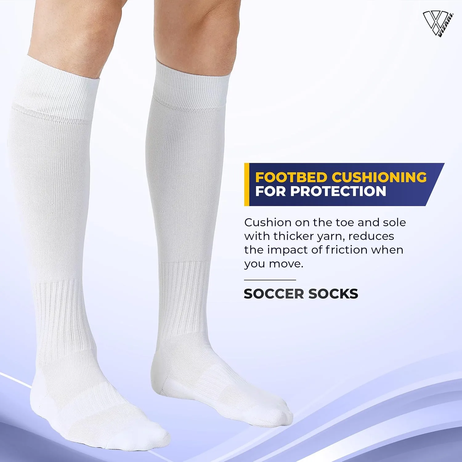 Vizari Kids Indoor Football Shoes Combo with Two Pairs of Socks | Durable Cleats & Compression Socks for Kids | Ideal for Soccer & Futsal