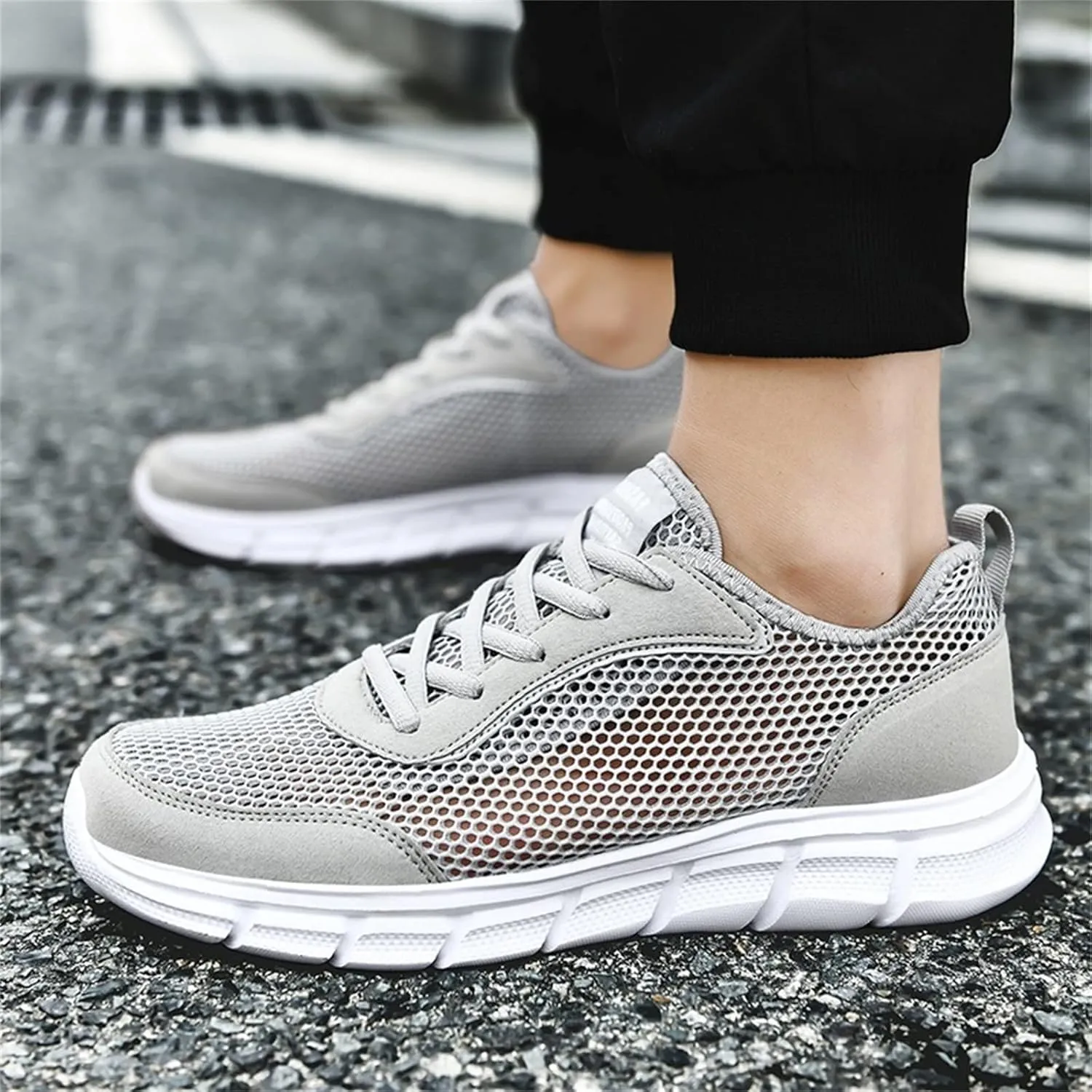 Walking Shoes for Men Mens Casual Tennis Shoes Men's Supportive Running Athletic Sneakers Blue Tennis for Men Comfortable Breathable Lightweight White Leather Sneakers