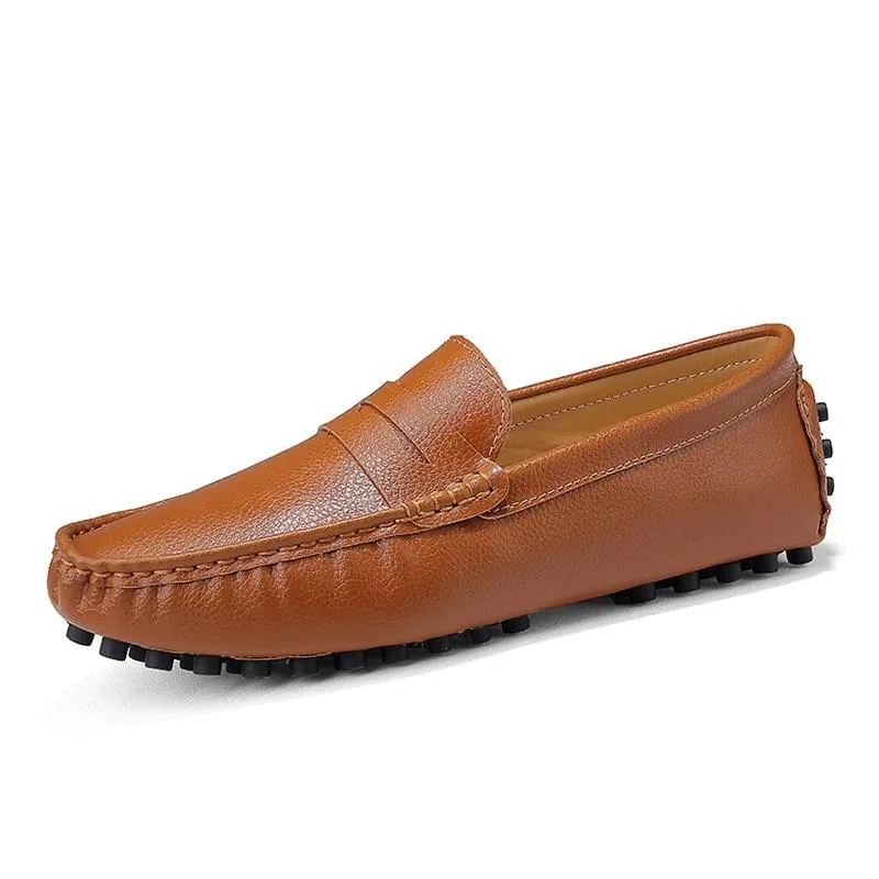 West Louis Genuine Leather Loafers With Spikes