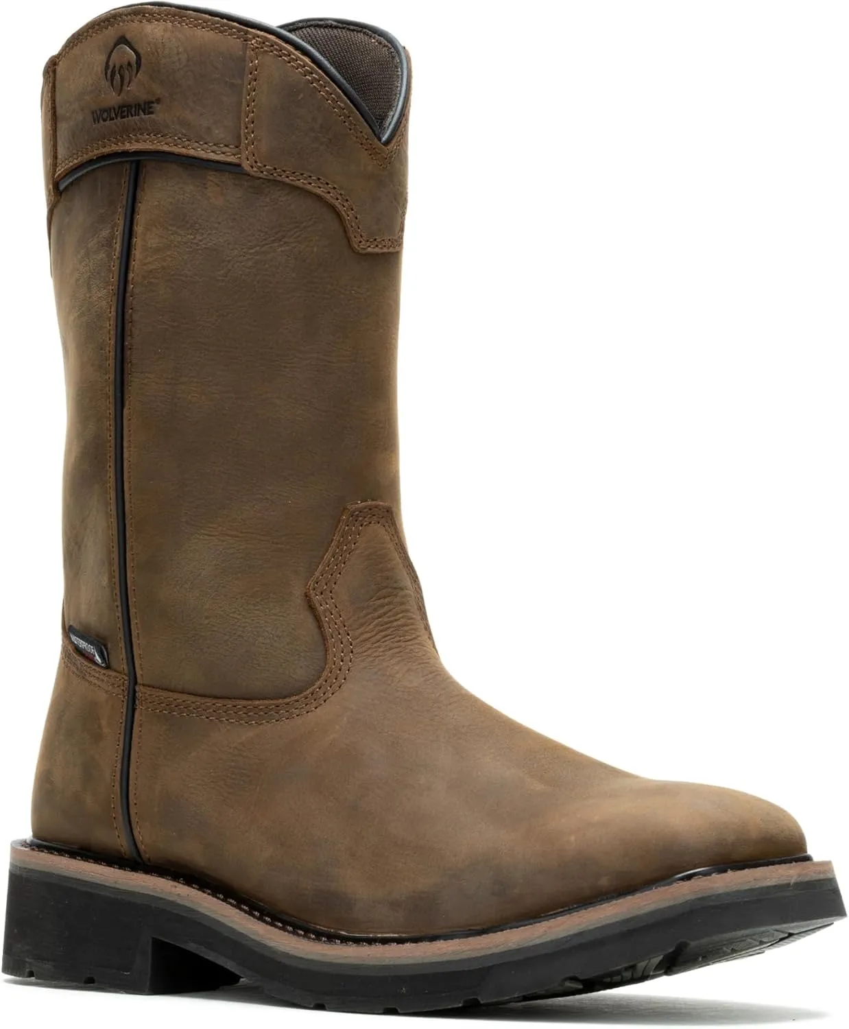 Wolverine Men's Rancher Pulltab Waterproof Steel Toe 10" Construction Boot