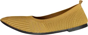 Womens Flats Summer Knitting Walking Shoes Breathable Mesh Loafers Round Toe Slip On Ballerina Walking Flats Shoe