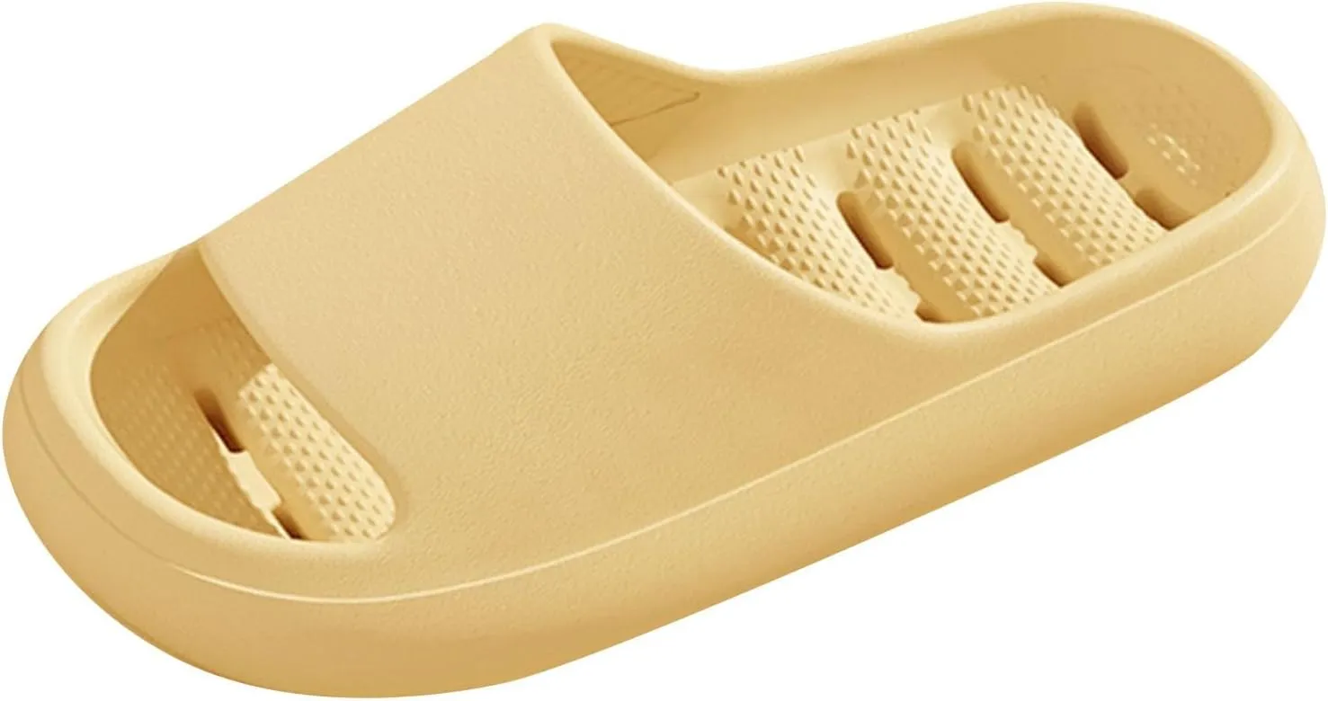 Womens Fluff Yeah Slide Slipper Summer Shower Shoes for Women and Men Massage Pool Slides Soft Cushioned Slip Slides