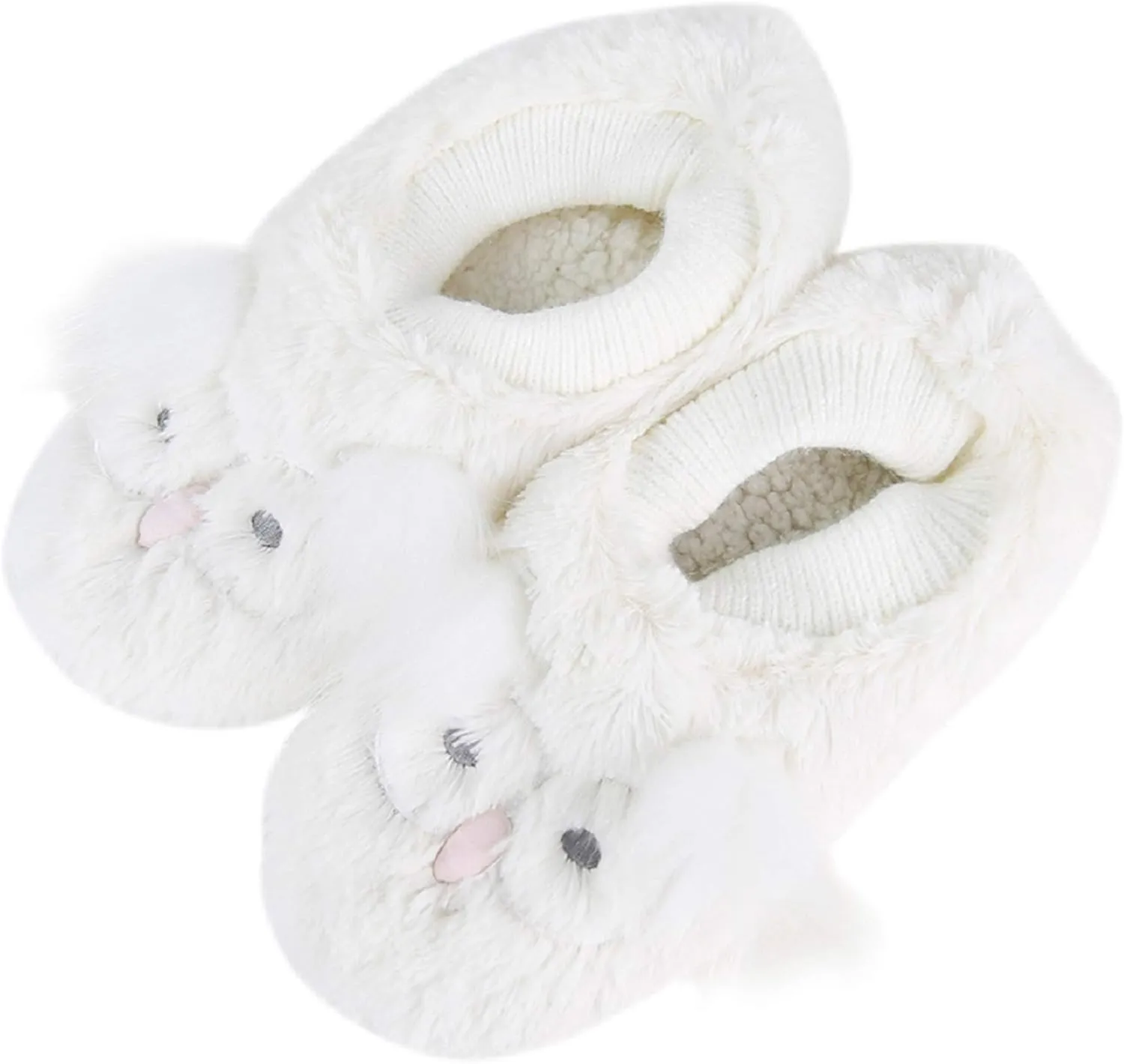 Women's Fuzzy Cute Animal Slippers Fashion Ballerina Non-Slip Flat Indoor House Slippers