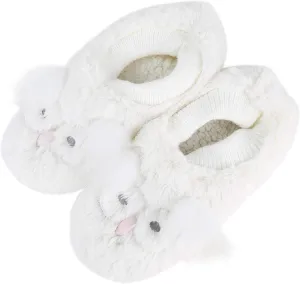 Women's Fuzzy Cute Animal Slippers Fashion Ballerina Non-Slip Flat Indoor House Slippers