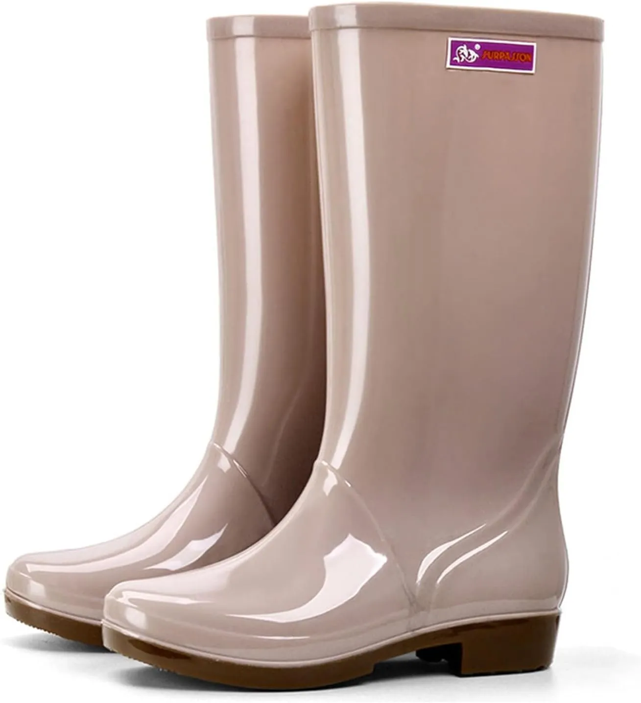 Women's Mid Calf Rain Boots Waterproof Lightweight Garden Shoes Women Outdoor Work Boot for Hunting Farming Gardening