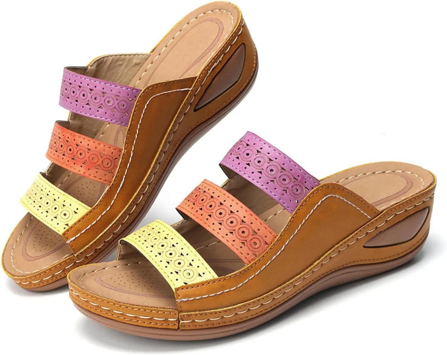Womens Orthopedic Walking Sandals Orthopedic Women's Wide Width Sandals Woman Arch Support Sandals Orthopedic Dressy Sandals for Plantar Fasciitis for Women Orthopedic Walking Sandals for Wide Feet