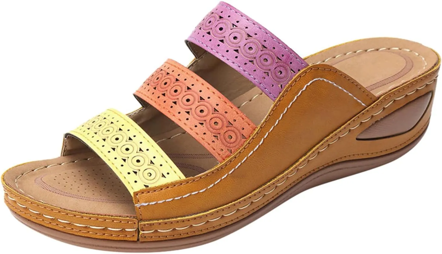 Womens Orthopedic Walking Sandals Orthopedic Women's Wide Width Sandals Woman Arch Support Sandals Orthopedic Dressy Sandals for Plantar Fasciitis for Women Orthopedic Walking Sandals for Wide Feet