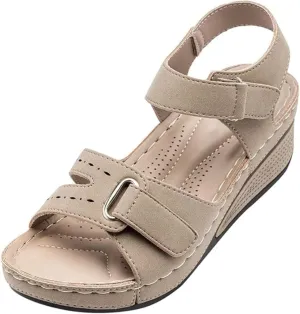 Womens Sandals Comfortable Dressy Strappy Sandals Open Toe Wedge Platform Sandals Orthopedic Sandals Arch Support
