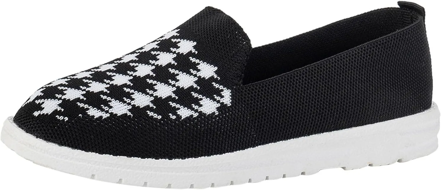 Women's Slip On Sports Shoes Casual Non Slip Breathable Running Sneakers Lightweight Flat Walking Athletic Shoes