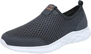 Womens Slip On Walking Shoes with Arch Support Lightweight Breathable Low Top Sneakers Non Slip Wide Width Mesh Tennis Shoes